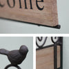 A20-AL1899  Country Pastoral Iron Birds Welcome Doorplate Wall Decoration Photography Props