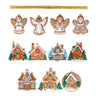 11pcs /Set House Christmas Decorations Pendants PVC Hanging Christmas Tree Ornaments Scene Arrangement Props