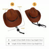 Adjustable Pet Cowboy Hat (Brown, S) - Dog/Cat Costume