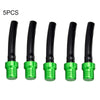 5 PCS Universal Motorcycle Tank Gas Fuel Cap Valve Vent Breather Hose Tube(Green)