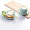 Creative Anti-scald Children Tableware Baby Snail Compartment Spoon Cup Bowl(Pink)