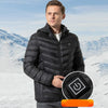 11 Zone Double Control Black USB Winter Electric Heated Jacket Warm Thermal Jacket, Size: XXL