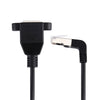 30cm RJ45 Male Bent Upward to RJ45 Female LAN Extension Cable