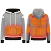 USB Smart Electric Heating Warming Thickened Hooded Sweatshirt, Size: XL(Grey)