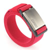 AWMN Metal Nylon Magnetic Buckle Fashion Casual Men Belt, Length: 125cm(Silver Cap Red)