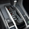 Car Carbon Fiber Gear Position Button Frame Decorative Sticker for Honda Tenth Generation Civic 2016-2019, Left Drive