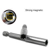 5 PCS 1/4 Electric Batch Head High Magnetism Connecting Rod Pistol Drill Extension Rod Sleeve Fast Turning Joint, Length: 60mm
