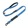 Reflective Elastic Dog Lead, Car Safety Buckle, Dark Blue