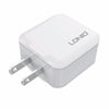 LDNIO A2201 2.4A Dual USB Charging Head Travel Direct Charge Mobile Phone Adapter Charger With 8 Pin Data Cable (US Plug)