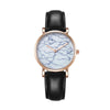CAGARNY 6812 Round Dial Alloy Gold Case Fashion Women Watch Quartz Watches with PU Leather Band
