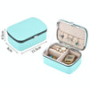 HN-001 PU Portable Ring Earring Necklace Jewelry Storage Box(Blue)