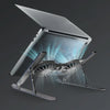 C9 Pro RGB Ambient Light Foldable Fan Cooling Laptop Aluminum Alloy Heightening Stand, Color: Gray
