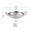 Thickened Stainless Steel Double Ears Pan Seafood Rice Pan Fried Chicken Tray, Size: 26cm Silver