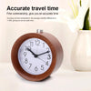 Solid Wood Silent Snooze Alarm Clock with Pointer(Octagonal Dark)
