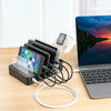 008PD Multi-function AC 100V~240V 6 Ports USB-C PD Detachable Charging Station Smart Charger, US/EU/UK/AU/Japanese Plug(Black)