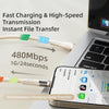 ROCK G20 2 in 1 5A USB-C/Type-C to USB-C/Type-C+8 Pin Transparent Fast Charging Data Cable, Length: 1.5m(Beige)