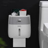 ECOCO E1804 Toilet Multifunctional Double-layers Tissue Rack(White+Gray)