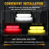 2 PCS 24LED Reflector Brake Light Turn Signal Light(White Shell Yellow Light)