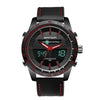 SANDA 774 Men Belt Watch Dual Display Multi Function Sports Electronic Watch Fashion Trend Leisure Waterproof Luminous Watch(Red)
