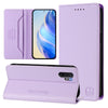 For Samsung Galaxy Note10+ RC01 Dual-Folded Magnetic Suction RFID Leather Phone Case(Light Purple)