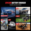 FOXSUR Cars Motorcycles 12V Lithium Cattery Charger With Battery Detection(US Plug)