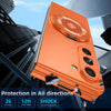 For Samsung Galaxy Z Fold6 360 Rotation Ring Holder MagSafe Shockproof PC Phone Case(Orange)
