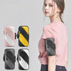 Running Mobile Phone Arm Bag Outdoor Equipment Wrist Bag(Pink White)