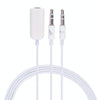 3.5mm Female to 3.5mm Male Microphone Jack + 3.5mm Male Earphone Jack Adapter Cable for Apple Computer, Length: 78cm(White)