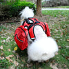 Dog Backpack Harness with Lead, Red, Small