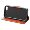 For  iPhone 8 & 7  Pressed Flowers Horizontal Flip Leather Case with Holder & Card Slots & Wallet(Brown)