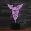 Black Base Creative 3D LED Decorative Night Light, USB with Touch Button Version, Pattern:Scepter