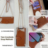 For Samsung Galaxy A56 5G Crossbody Chain Fishtail Litchi Leather Phone Case(Brown)