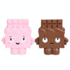 2 PCS TTPU1225 Slow Rebound Cartoon Cute Chocolate Decompression Toy(Brown)