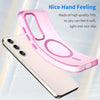 For Samsung Galaxy S23 5G MagSafe Frosted Translucent TPU + PC Full Coverage Phone Case(Pink)