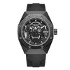 BAOGELA 1902 Skull Luminous Dial Silicone Strap Quartz Watch For Men(Black)
