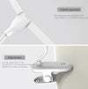 TD5 Double Lamp Head USB Desktop Clip Table Lamp,Style: Rechargeable Version (White)