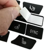 For BMW 5 Series/7 Series/X5/C6/F10/F01/F15 Air Conditioning Button Repair Sticker, Style: A 13pcs No OFF