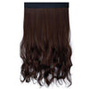 8261E Fashion Hat Wig Female Detachable Pear Flower Roll Long Hair Wig(Dark Brown)