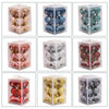 12pcs/pack 4cm Christmas Ball Special Shape + Glitter + Bright Set(Wine Red)