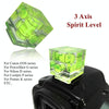 Triple Axis Bubble Spirit Level on Camera Hot Shoe 3D(Green)