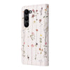 For Samsung Galaxy S23 5G Bronzing Painting RFID Leather Phone Case(Flowers World)