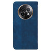 For Realme 13+ Global Geometric Embossed Leather Phone Case(Blue)