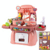 24 In 1 Childre Mini Kitchen Toys Girls Simulation Play House Cooking Kitchen Set, Model: With 18pcs Burgers Pink