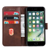 For iPhone 6 Plus GUSSIM Magnetic Horizontal Flip Leather Case with Holder & Card Slots & & Wallet(Brown)