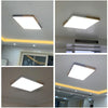 Wood Macaron LED Square Ceiling Lamp, Stepless Dimming, Size:30cm(Black)