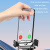 Car Air Outlet Mobile Phone Holder Automatic Lock Snap-on Navigation Holder(Blue)