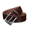 COWATHER XF018 Men Casual Business Pin Buckle Cowhide Belt,Length: 125cm(Brown)