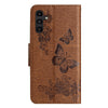 For Samsung Galaxy A36 / A56 5G Butterfly Embossed Flip Leather Phone Case(Brown)