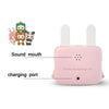 Cartoon Mini Smart Alarm Clock USB Rechargeable Children Bedside Fun With Sleeping Clock(Chubby White)