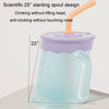 Baby Drink Cup Slant Mouth Mug Children Drinking Straw Water Cup(Blue)